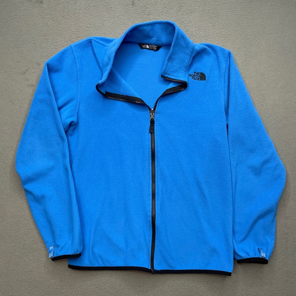 The North Face Boy Jacket Blue Fleece XL 18/20 Full Zip Outdoor Sporty